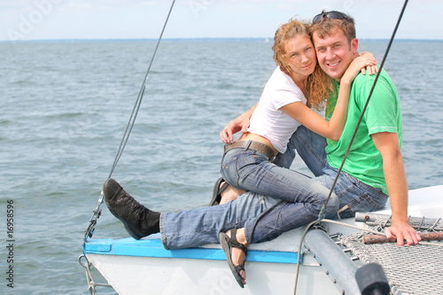 couple on the yacht