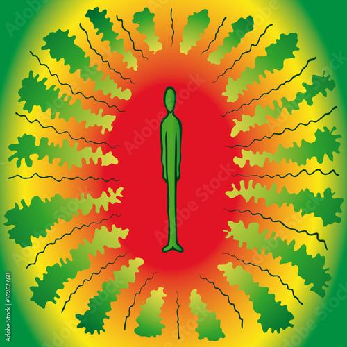 uomo verde
