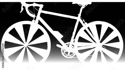 bicycle white vector silhouettes