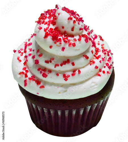 Red Velvet Cupcake with Red Sprinkels