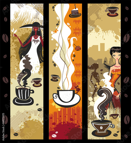 Coffee girls banners. #16970315