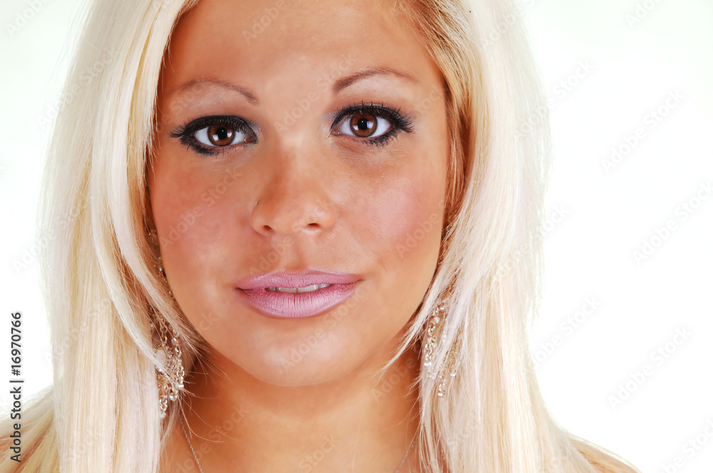 Face of blond girl. Face of blond girl.