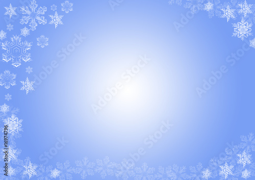 Blauer Hintergrund mit Schneeflocken