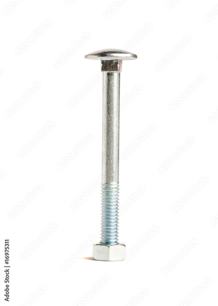 isolated close up bolts and nuts isolated close up bolts and nuts