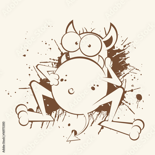 teufel vintage cartoon lustig