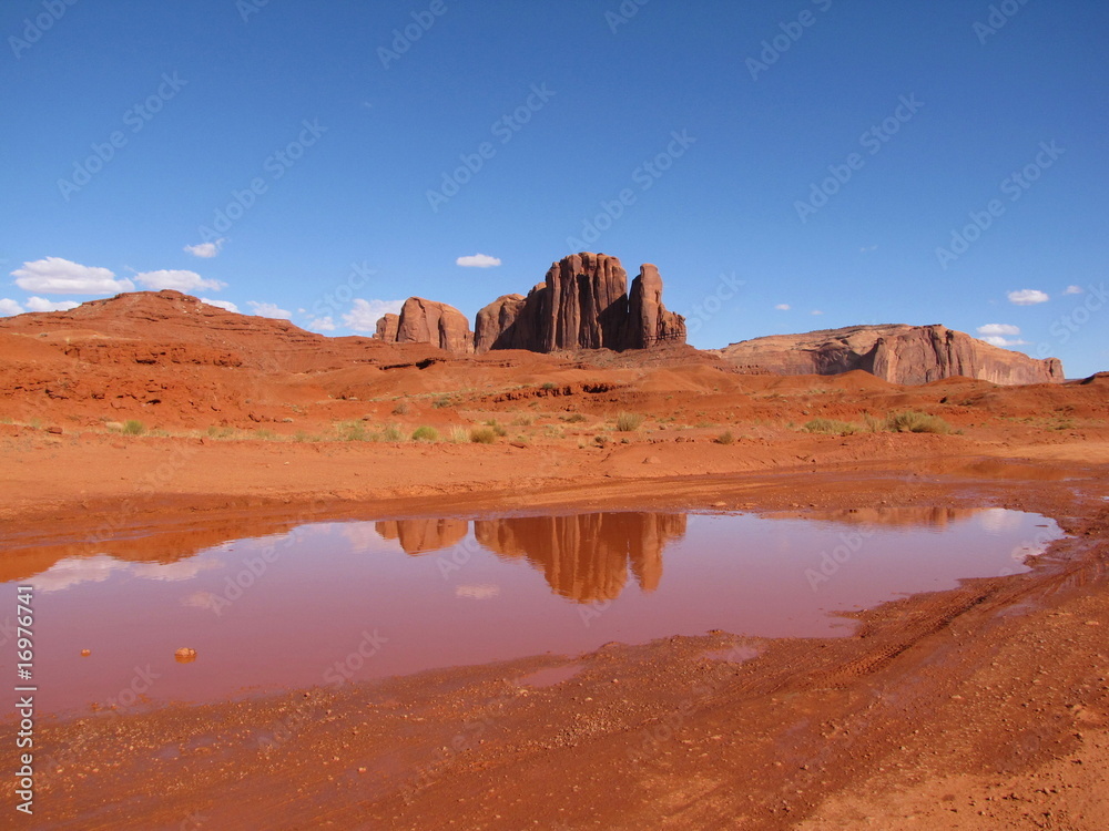Monument valley during late afternoon after raining