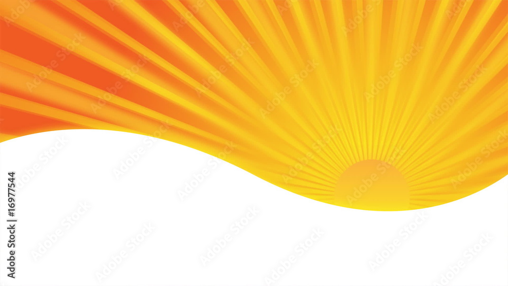 background animation with orange sun and rays