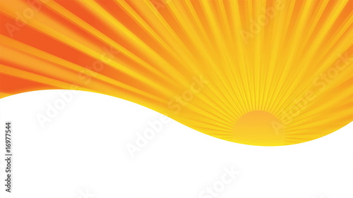 background animation with orange sun and rays