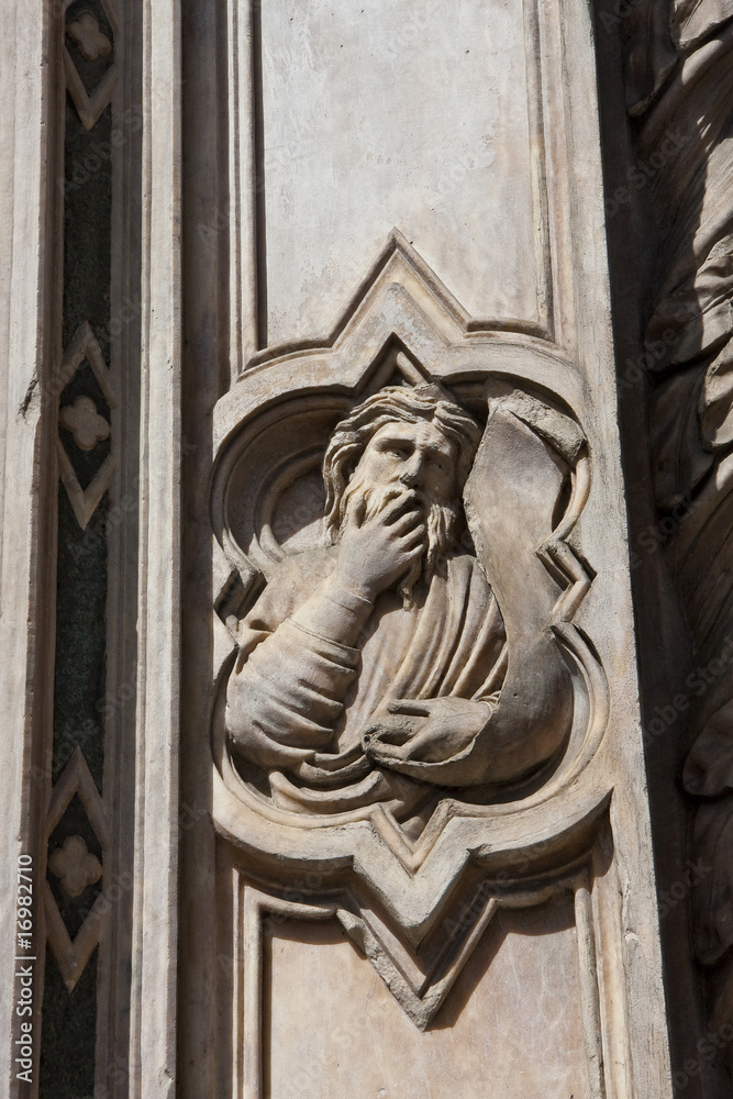 Carving of Jesus on Facade
