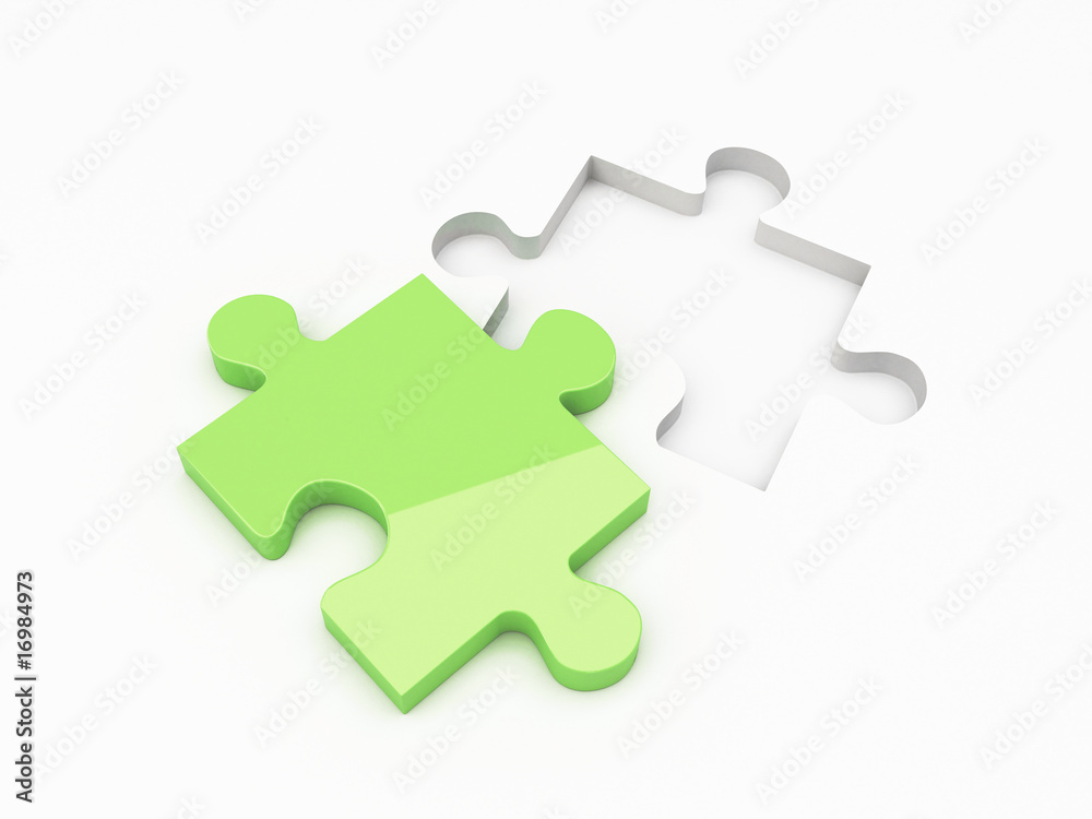 3d Render Of Isolated Jigsaw Puzzle. 3d Render Of Isolated Jigsaw Puzzle.