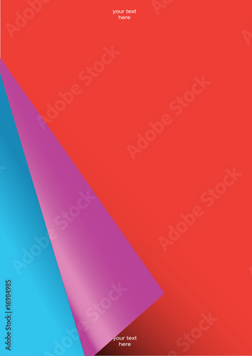 vector - funky layout with a turning page