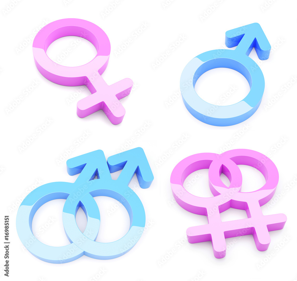 3d Render Of Male And Female Symbols - More in my portfolio! 3d Render Of Male And Female Symbols - More in my portfolio!