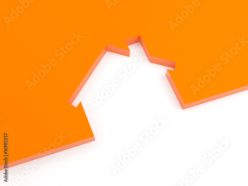 3d Render Of House Concept (Rent Metaphor)