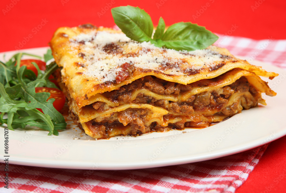 Lasagna al Forno with Rocket Salad Lasagna al Forno with Rocket Salad