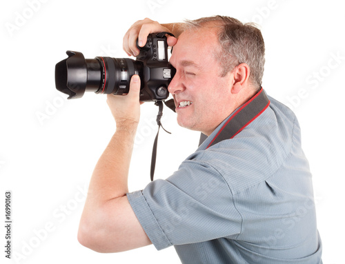 Male Photographer Shooting Something