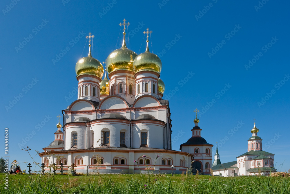 Orthodox church. Iversky monastery in Valday (Russia)