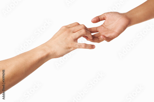 Hands trying to grab each other or seperate