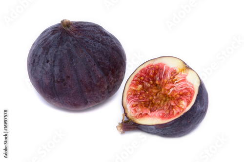 fresh figs isolated on white background