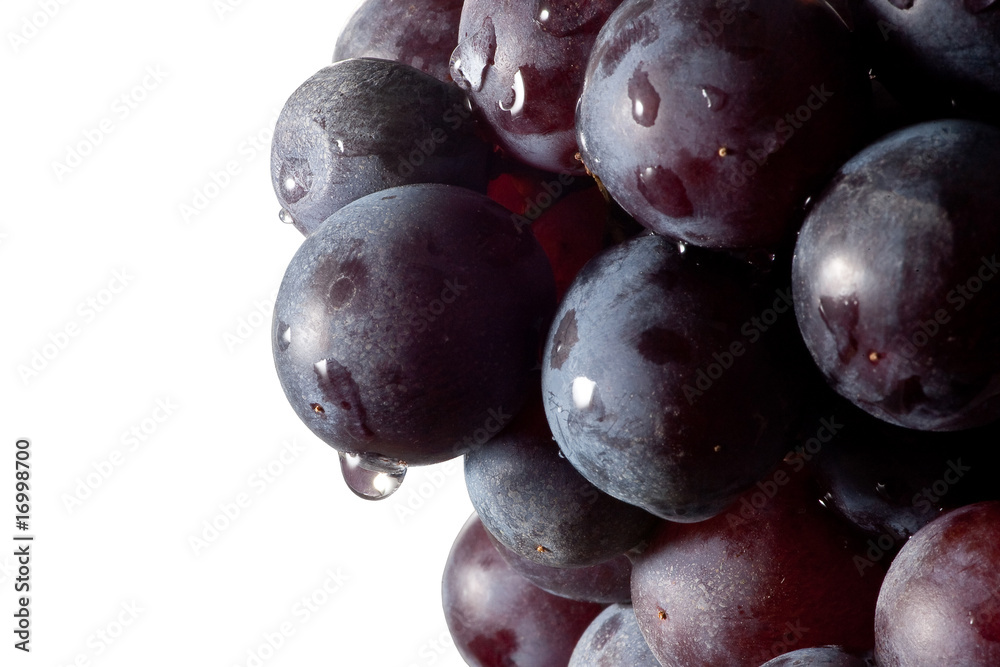Grappe de raisin & goutte d'eau Stock Photo Adobe Stock