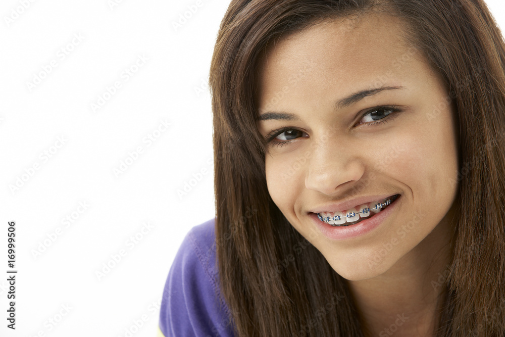 Studio Portrait of Smiling Teenage Girl Studio Portrait of Smiling Teenage Girl