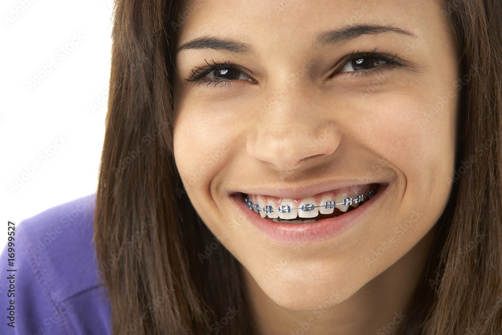 Studio Portrait of Smiling Teenage Girl Studio Portrait of Smiling Teenage Girl