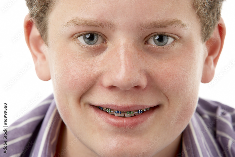 Studio Portrait of Smiling Teenage Boy Studio Portrait of Smiling Teenage Boy