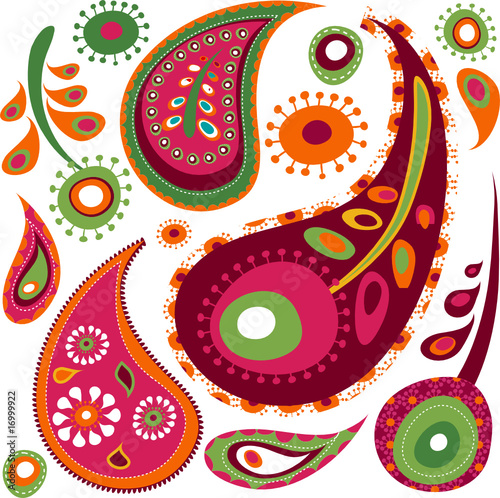 cute paisley seamless pattern