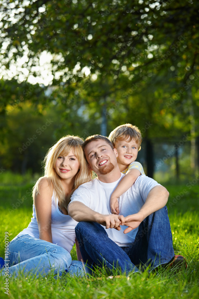 Fototapeta premium Happy family