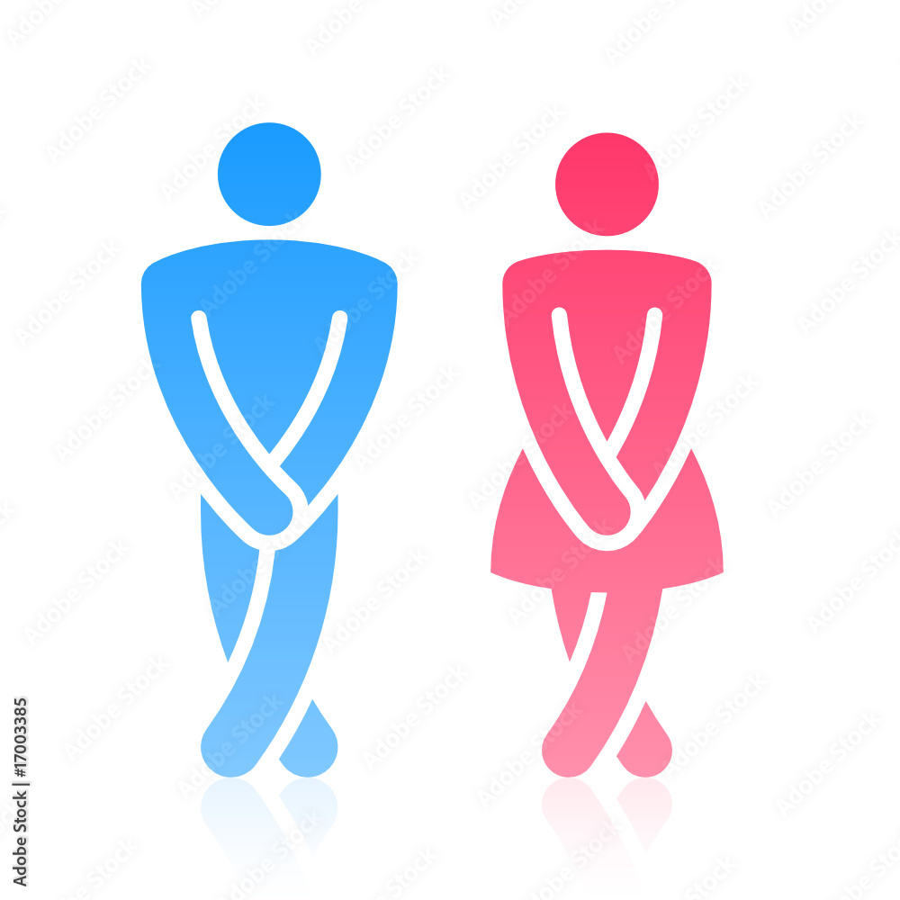 Fototapeta premium Oops!.. Male and female symbols. Vector.