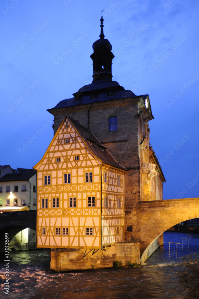 Fototapeta premium Bamberg Wahrzeichen altes Rathaus