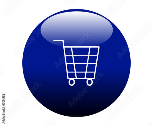 boule 3D bleu chariot