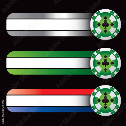 Casino chip on specialized banners