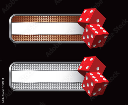 Red dice on specialized banners