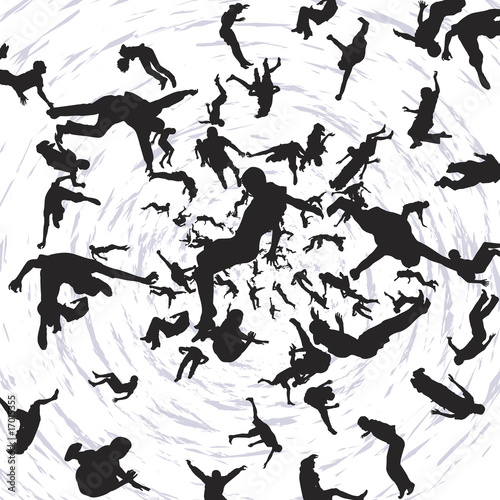 people pulled into a black hole