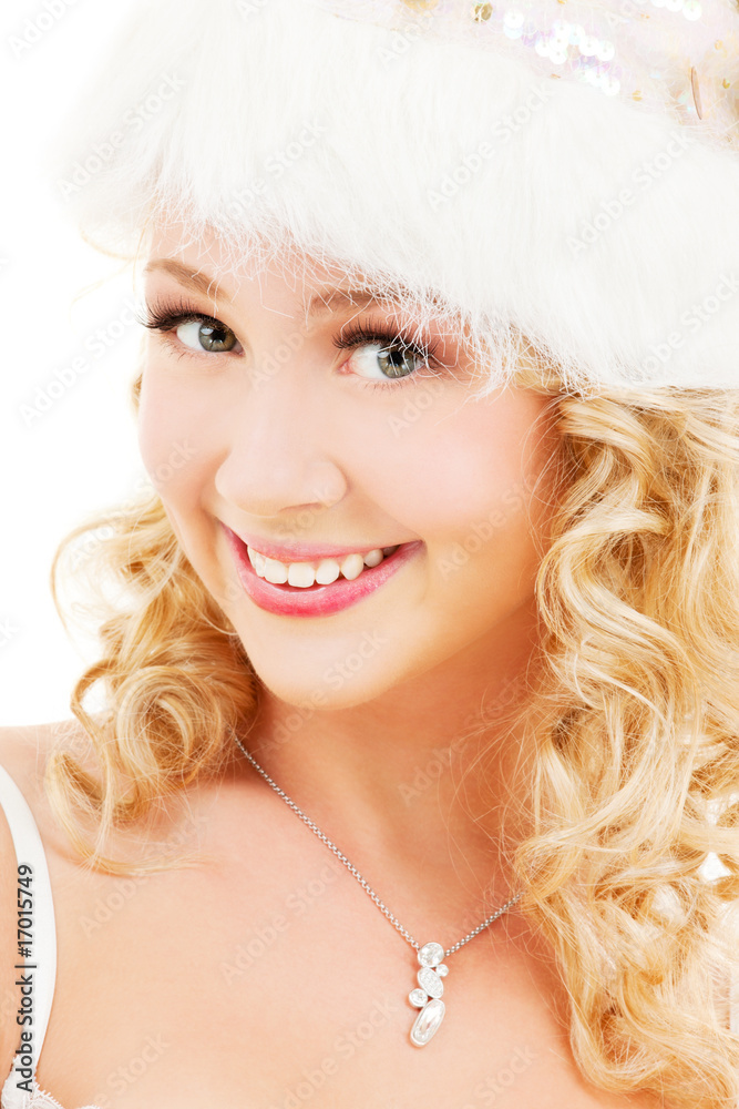 cheerful santa helper girl cheerful santa helper girl