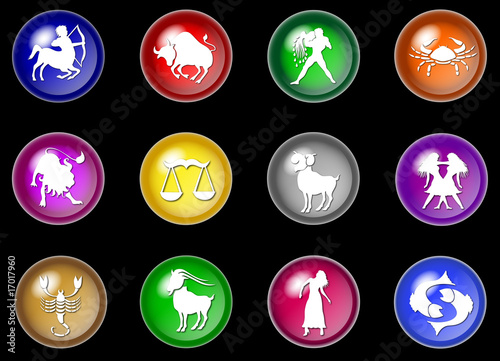 farbige sternzeichen buttons