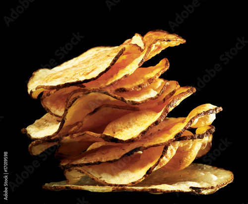 stack of potato chips