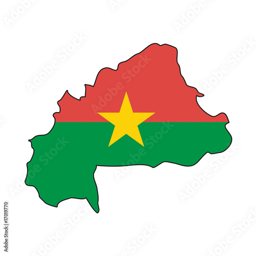 mappa bandiera Burkina Faso