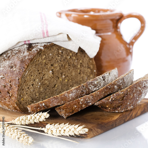 Milk and bread photo