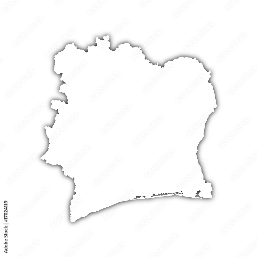 map of côte d'ivoire map of côte d'ivoire