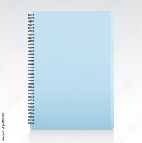 Office Elements - Blue Spiral Notebook