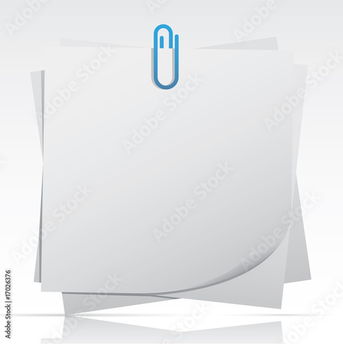 Office Elements - White Note Papers