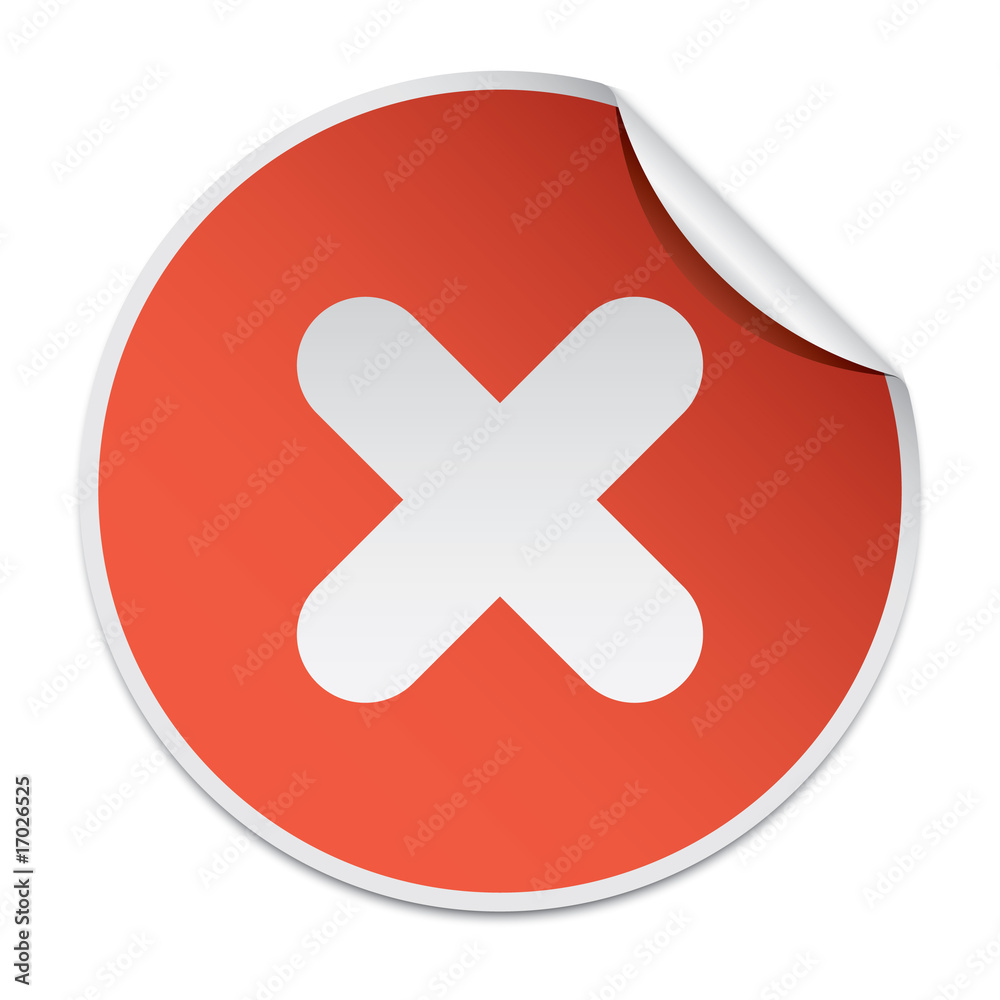 Obraz premium Sticker Sets - Circle Delete