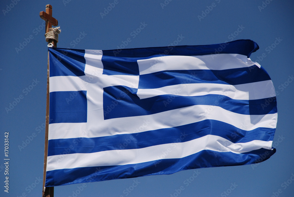 Griechenland Flagge Fahne Banner Europa Kreuz Hellas Photos