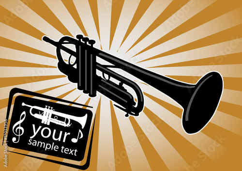 trumpet background vector