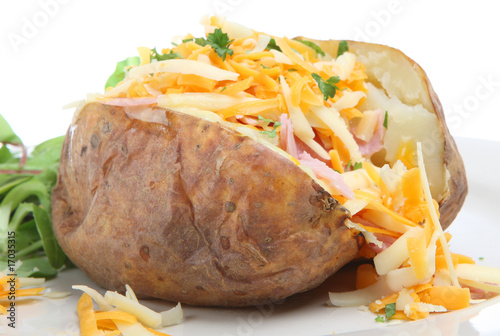 Baked Potato with Cheese & Ham