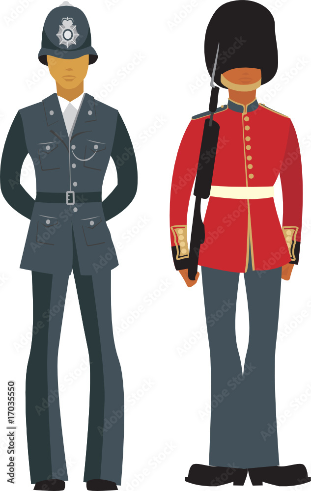 Fototapeta premium Cute British Officers