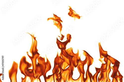 Fire isolated on white