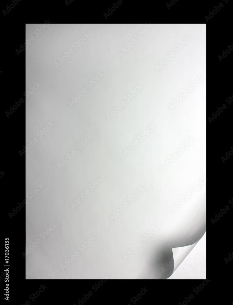 paper page with curl