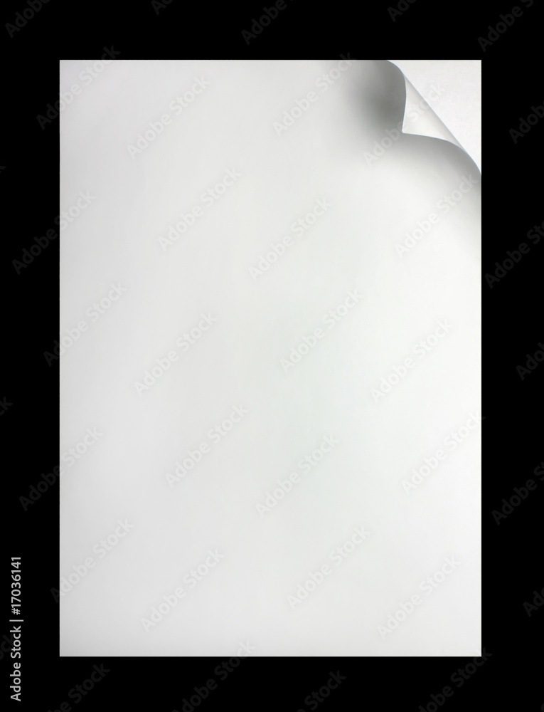 paper page with curl paper page with curl